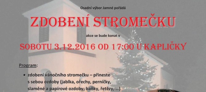 Zdobení stromečku 3.12.